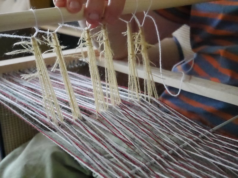Weaving with a hand loom