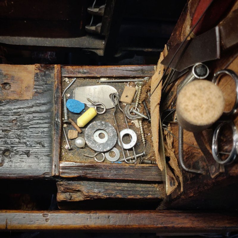 Weaving tools in a textile museum