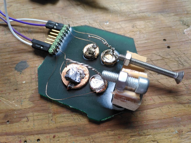 Pyrite and Galena on an electronic circuit
